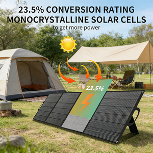 ALECTER Panneau Solaire Pliable Extérieur 200W/400W à Haute Efficacité Énergétique pour Usage Domestique, Industriel et d'Urgence - Product Image 2