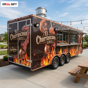 Food Truck Cuadrado con Freidora de Hamburguesas Completa, Acero Inoxidable, Certificado DOT CE, Cocina Móvil para BBQ, Remolque de Comida Americana - Product Image 2