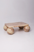 Table basse moderne en marbre onyx, haute qualité, faite à la main, pour villa, cuisine, salon