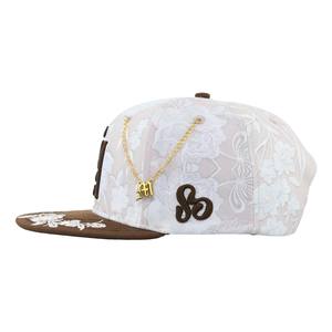 Casquette Snapback Tcap Chine à 6 panneaux, visière plate, imprimée, personnalisée, structurée avec chaîne - Product Image 3