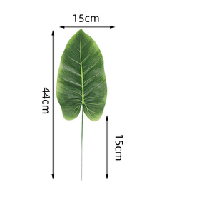 Venta al por mayor Hojas artificiales Planta verde Hoja de <span class=keywords><strong>Canna</strong></span> Arreglos florales decorativos artificiales - Product Image 6