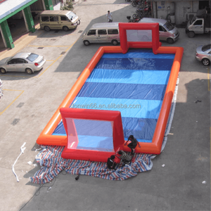 Gran oferta, campo de fútbol jabonoso inflable listo para enviar, juego de deporte al aire libre inflable, campo de baloncesto de fútbol inflable - Product Image 5