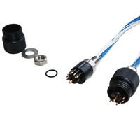 Conector Coaxial de Acero Inoxidable IP68 Impermeable Subconn Sistema de Energía Solar Submarina Cable Submarino de Doble Extremo de 7 Pines