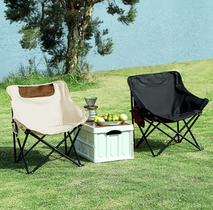 Современный складной садовый стул с металлическим каркасом и тканью Оксфорд – портативный и дышащий для использования на открытом воздухе, рыбалки, пляжа, пикников - Product Image 3