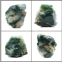 Pierre semi-précieuse pierre d'agate naturelle forme de poire 6x8mm agate mousse pour bijoux