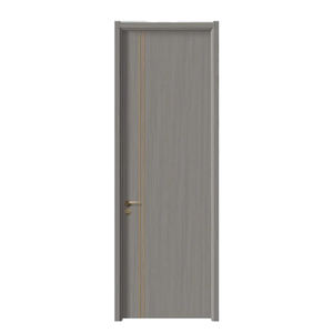 Puerta de panel plano grande al ras de nogal, precio de habitación, dormitorio, imprimación blanca, puerta Interior cepillada de madera maciza - Product Image 1