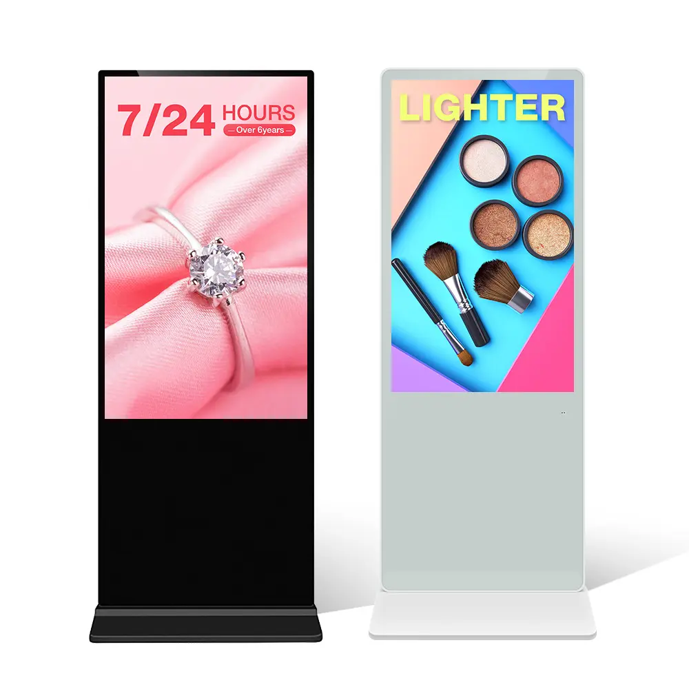 43 inch floor stand 4k window interactive multi touch screen kiosk with camera