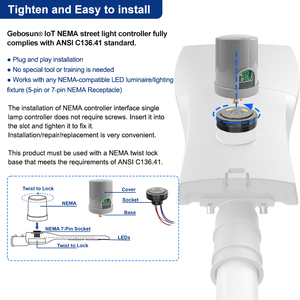 IP65 tiết kiệm năng lượng NEMA IOT lora-lưới ánh sáng đường phố điều khiển thông minh Dimmer mô-đun 7-Pin cổng với <span class=keywords><strong>GPS</strong></span>, SSLS thời gian thực giám sát - Product Image 4