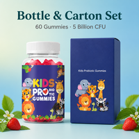 Gommes probiotiques pour enfants, soutien digestif et immunitaire, 5 milliards d'UFC, 60 unités, saveur fraise
