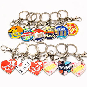 Porte-clés personnalisé en métal, alliage de zinc, émail, logo, souvenir, porte-clés de voyage - Product Image 1