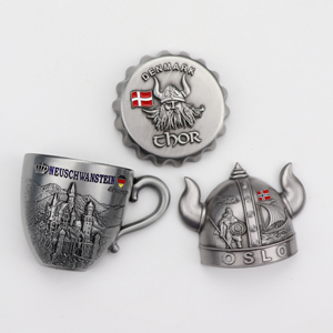 Imán de Refrigerador de Metal con Diseño Personalizado y Logotipo, Recuerdo Turístico de <span class=keywords><strong>Oslo</strong></span>, Noruega, Vikingo, Precio de Fábrica - Product Image 1