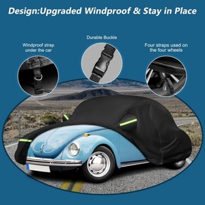 Funda Protectora Impermeable y Resistente para Volkswagen Beetle Bug <span class=keywords><strong>de</strong></span> 2 Puertas (1960-1980), con Bolsa <span class=keywords><strong>de</strong></span> Almacenamiento con Cierre para las Puertas - Product Image 2