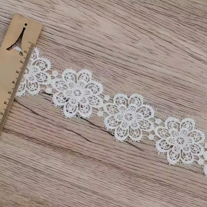 Zèle mariage coeur vérifier dentelle Teim mariée Crochet poitrine dentelle coupe broderie ourlet Kace garniture pétoncle Polyester lacets de chaussures - Product Image 3