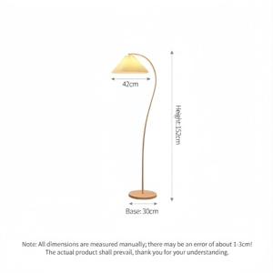 โคมไฟตั้งพื้น LED ดีไซน์ย้อนยุค แสงวอร์มโทน พร้อมรีโมทคอนโทรล สำหรับห้องนั่งเล่นและห้องนอน - Product Image 6