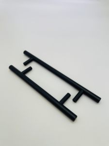 D10 Matzwarte stalen meubelgrepen & kastknoppen - Moderne keuken slaapkamer lade & commode greep met verstelbaar ontwerp - Product Image 2