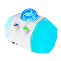 KSWING Moderne Blanc Smart Laser LED Veilleuse RGB CCT Star Wink Projecteur avec Haut-Parleur BT et Télécommande pour Chambre