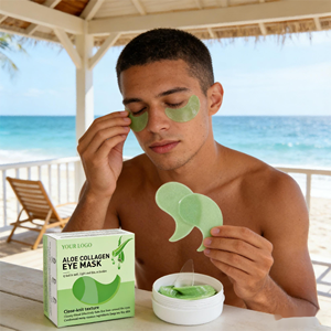 Patchs pour les yeux à l'aloe vera personnalisés OEM, raffermissants, hydratants, atténuant les cernes et les poches sous les yeux, tous types de peau, fabriqués en Chine - Product Image 4