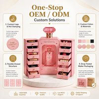 Boîte de calendrier de l'avent personnalisée en forme de flacon de parfum de luxe, compte à rebours de 14 jours, emballage cadeau pour la Saint-Valentin, boîte de rangement pour cosmétiques et bijoux