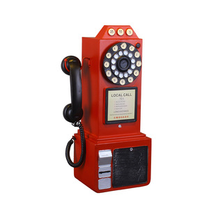 Telefono <span class=keywords><strong>Vintage</strong></span> in Ferro Battuto Artigianale Stile Shabby Chic, Modello Orizzontale Usato <span class=keywords><strong>per</strong></span> Fotografia e Decorazione <span class=keywords><strong>Casa</strong></span> - Product Image 1