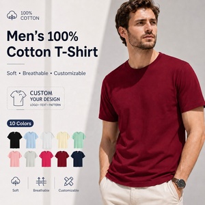 เสื้อยืดลำลองผู้ชายโลโก้สั่งทำ ผ้าฝ้ายถักนุ่ม 100% คอกลม แขนสั้น ทรงปกติ ระบายอากาศได้ดี น้ำหนัก 200 กรัม สีพื้น รับผลิตแบบ OEM/ODM - Product Image 1
