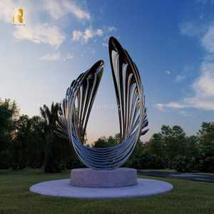 Scultura moderna famosa astratta di arte dell'acciaio inossidabile per la decorazione esterna - Product Image 6