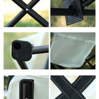 Chaise pliante en aluminium à dossier haut, inclinable, pour le camping en plein air, les pique-niques, la plage, les loisirs