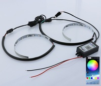 Chips LED de Alta Calidad de Fábrica, 360 Devil Eyes WRGB, Control por Aplicación, Faro Delantero Automotriz Retrofit para Decoración y Mejora