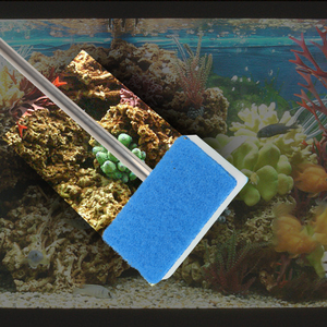 Brosse de nettoyage double face à long manche réglable à 180° pour <span class=keywords><strong>aquarium</strong></span>, réservoir de poissons, <span class=keywords><strong>vitre</strong></span>, <span class=keywords><strong>algues</strong></span>, éponge - Product Image 5