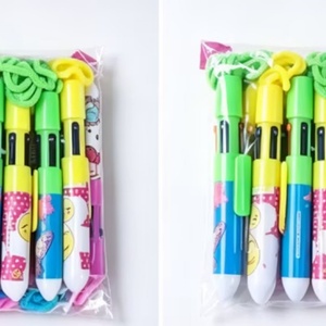 Bolígrafo Publicitario Personalizado 4 en 1 de Alta Calidad con Cuerda de Color, Logotipo Personalizado, 1.0 mm, No Borrable - Product Image 2