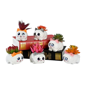 Tùy Chỉnh Bền Hiện Đại Nhà Vườn Trang Trí Nội Thất Mini Dễ Thương Mèo Động Vật Phim Hoạt Hình Hình Dạng Trồng Mọng Nước Nhà Máy Chậu Hoa Nhỏ Nồi - Product Image 1