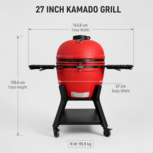 <span class=keywords><strong>Barbecue</strong></span> AUPLEX Big Joe 27 pouces, <span class=keywords><strong>vert</strong></span>, en céramique premium, <span class=keywords><strong>barbecue</strong></span> au charbon de bois Kamado pour jardin et restaurant en plein air - Product Image 2
