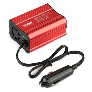 デジタルディスプレイInversor deCorrienteDC12VからAC220V110Vカーパワーインバーター200WPD 30W USB-C QC 3.018Wアウトレットシガージャック