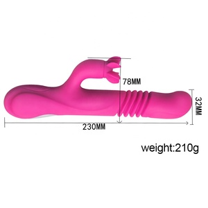 Popular Thrusting Rotation Heating Tongue Licking Rabbit Vibrator Clitoral <strong>Plastic</strong> Penis <strong>Dildo</strong> Vibrator Sex Toys for Woman - Product Image 6