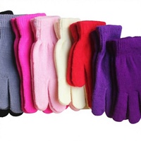 Gants en coton/élasthanne tricotés chauds pour l'automne et l'hiver, longueur poignet, doigts complets, pour la plage, hommes et femmes, directement de l'usine