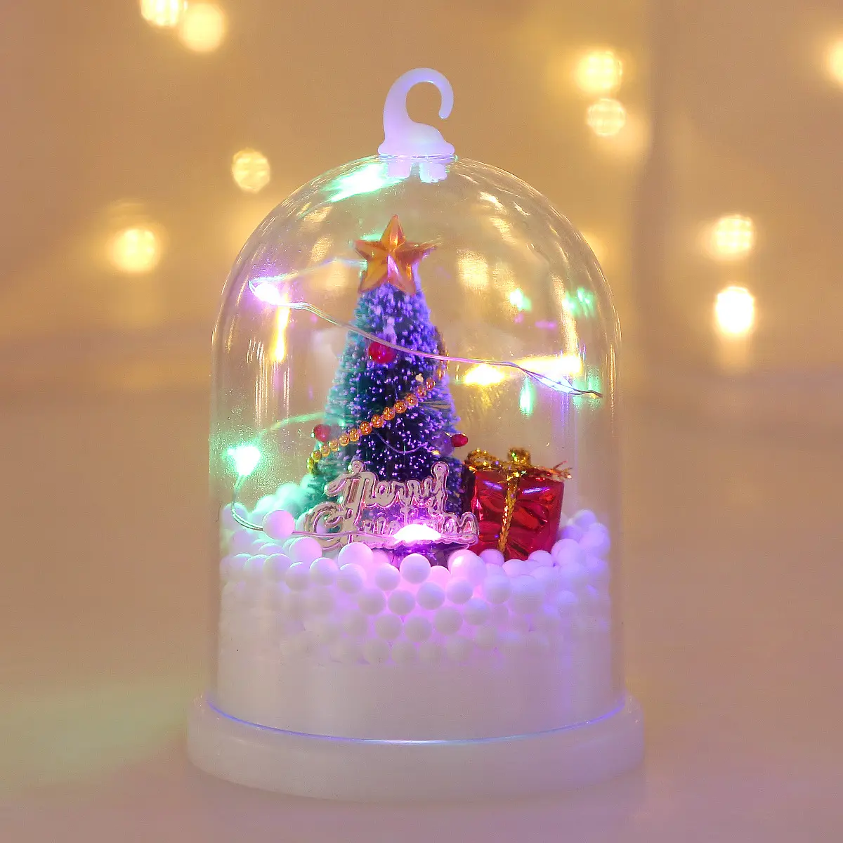 هدايا للأطفال بتصميم جديد شجرة نار مضيئة هدايا ضوء ليلي صغير زينة عيد الميلاد للتزيين