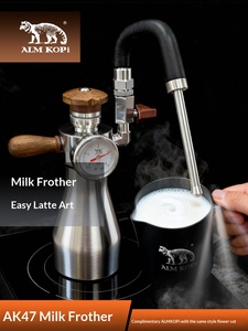 Mousseur à lait vapeur Aleman AK47, mini-outil portable pour café et latte art, usage domestique et extérieur - Product Image 1