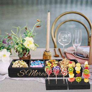 Cross-border wooden marshmallow cookie <b>storage</b> <b>box</b>, simple kitchen decoration <b>box</b>, outdoor <b>camping</b> and barbecue <b>storage</b> <b>box</b> - Product Image 1