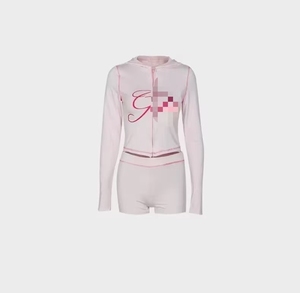 Conjuntos Casuales para Mujer, Conjuntos de Primavera y Otoño de Alta Calidad, Top Corto y Pantalones Cortos, <span class=keywords><strong>Ropa</strong></span> Casual para Mujer con Capucha y Corte Ajustado - Product Image 1