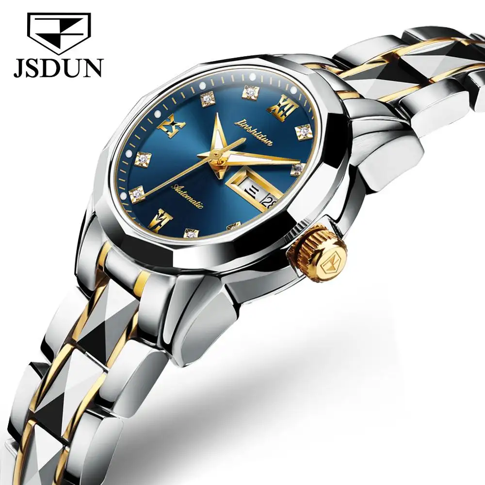 JSDUN 8813 Luxury Fashion Automatic Mechanical Stylish Girls Watch Japan Self Winding Manufacturer Ladies Watch