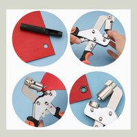 Kit de Machine de presse à main à œillets bricolage Portable pince de perforation manuelle pour pince à oeillet d'installation facile