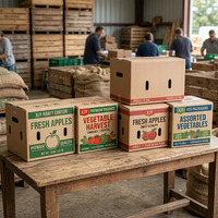 XJY Kraftpapier Golfkarton Fruitverpakking Verzenddoos voor Appel- & Groenteverpakkingen