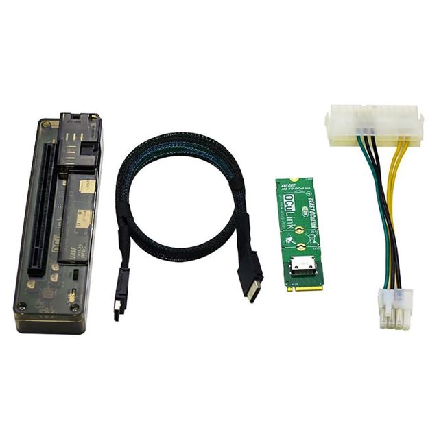 GPU Dock PCIe 4.0 X4 High Speed for Mini PC Notebook Laptop to External Video Graphic Card Docking Station M.2 M Key to OCuLink