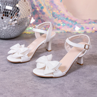 Nouvelles sandales sexy pour femmes à talons hauts, talons fins, nœud double couche et empeigne à trois couches, bout ouvert, chaussures pour femmes A-BG-02