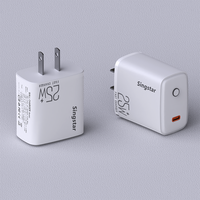 Chargeur de Voyage Multifonctionnel Rapide 25W USB Type-C PD QC3.0 Écologique pour Téléphones Mobiles et Accessoires d'Écouteurs