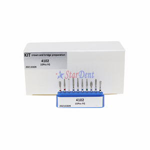 Frese dentali FG-4102 diamante ad alta velocità frese per corona e ponte di preparazione denti molari - Product Image 5