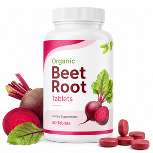 Comprimés de racine de betterave biologique de haute qualité, puissants antioxydants, suppléments de vitamine B9 B12, soutien immunitaire pour adultes, femmes enceintes - Product Image 1