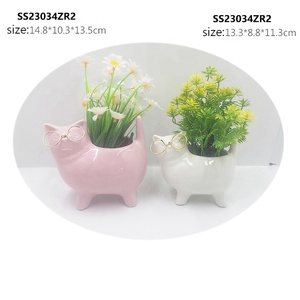 <span class=keywords><strong>Vase</strong></span> en céramique avec logo personnalisé à <span class=keywords><strong>accrocher</strong></span> <span class=keywords><strong>au</strong></span> <span class=keywords><strong>mur</strong></span> en corde de chanvre style nordique avec bouche de fleurs pour la décoration de cour - Product Image 6