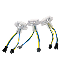 Parc d'attractions SHIJI, 35 mm, DC12V, 6 LED, Ws2811, UCS1903, trou de 20 mm, IP66, étanche, lumière LED RGB à pixels, points lumineux