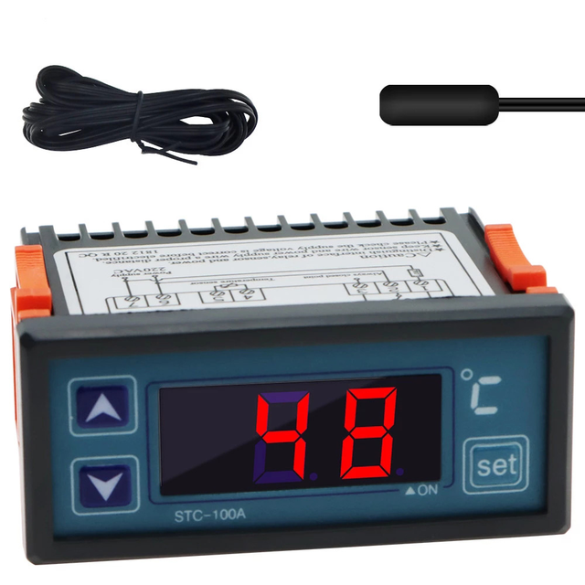 Digital Thermostat Water Chiller STC-100A Plastic Cooling Temperature Controller with NTC Sensor OEM Customizable