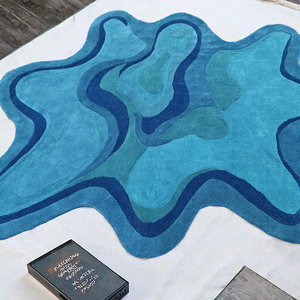 Friendly Hand Tufted Flat <b>Weave</b> High Pile Soft Modern Rugs Elegant Carpet for Home Pet Friendly Hotel Bedroom Lobby Living Room - Product Image 3